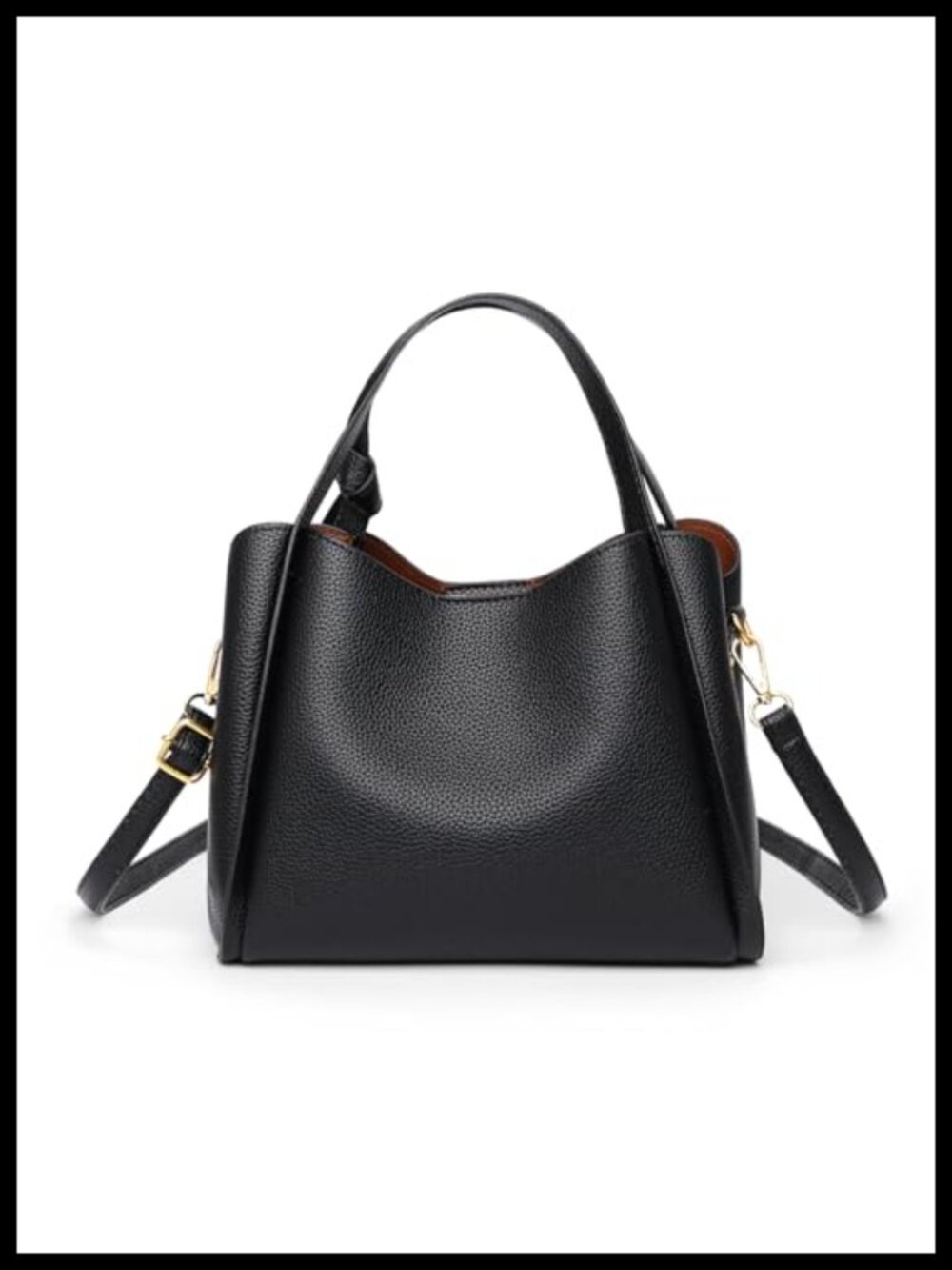 PU Leather Tote Handbag for Women Crossbody Shoulder Satchel Ladies Bag